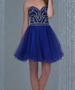 Madison James - 16-305 Dress In Royal Short Dresses