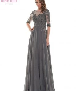 Marsoni By Colors - M157 Scoop Neckline A-Line Dress