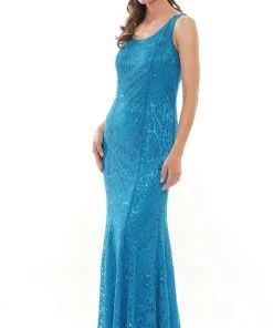 Marsoni By Colors - M301 Scoop Fit And Flare Evening Dress