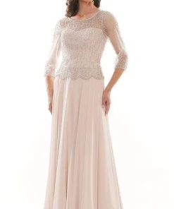 Marsoni By Colors - M312 Scoop A-Line Evening Dress