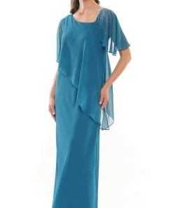 Marsoni By Colors - M313 Scoop Sheath Evening Dress