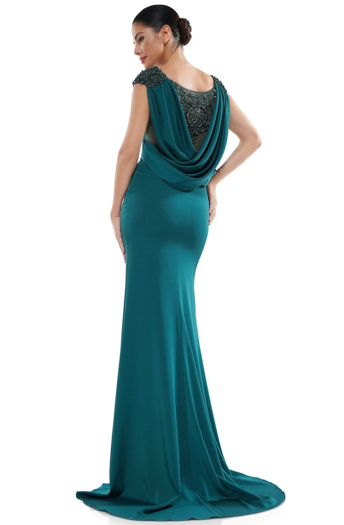 Marsoni By Colors - MV1023 Beaded Bateau Trumpet Dress 4 Marsoni By Colors - MV1023 Beaded Bateau Trumpet Dress