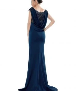 Marsoni By Colors - MV1023 Beaded Bateau Trumpet Dress 15 Marsoni By Colors - MV1023 Beaded Bateau Trumpet Dress