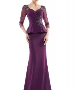 Marsoni By Colors - MV1037 Embellished Sweetheart Trumpet Dress