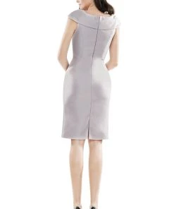 Marsoni By Colors - MV1058 Beaded Adorned Neckline Sheath Satin Dress 15 Marsoni By Colors - MV1058 Beaded Adorned Neckline Sheath Satin Dress