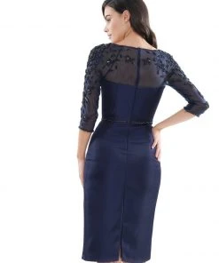 Marsoni By Colors - MV1061 V-Neck Illusion Cocktail Dress 26 Marsoni By Colors - MV1061 V-Neck Illusion Cocktail Dress