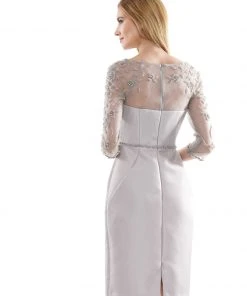 Marsoni By Colors - MV1061 V-Neck Illusion Cocktail Dress 30 Marsoni By Colors - MV1061 V-Neck Illusion Cocktail Dress