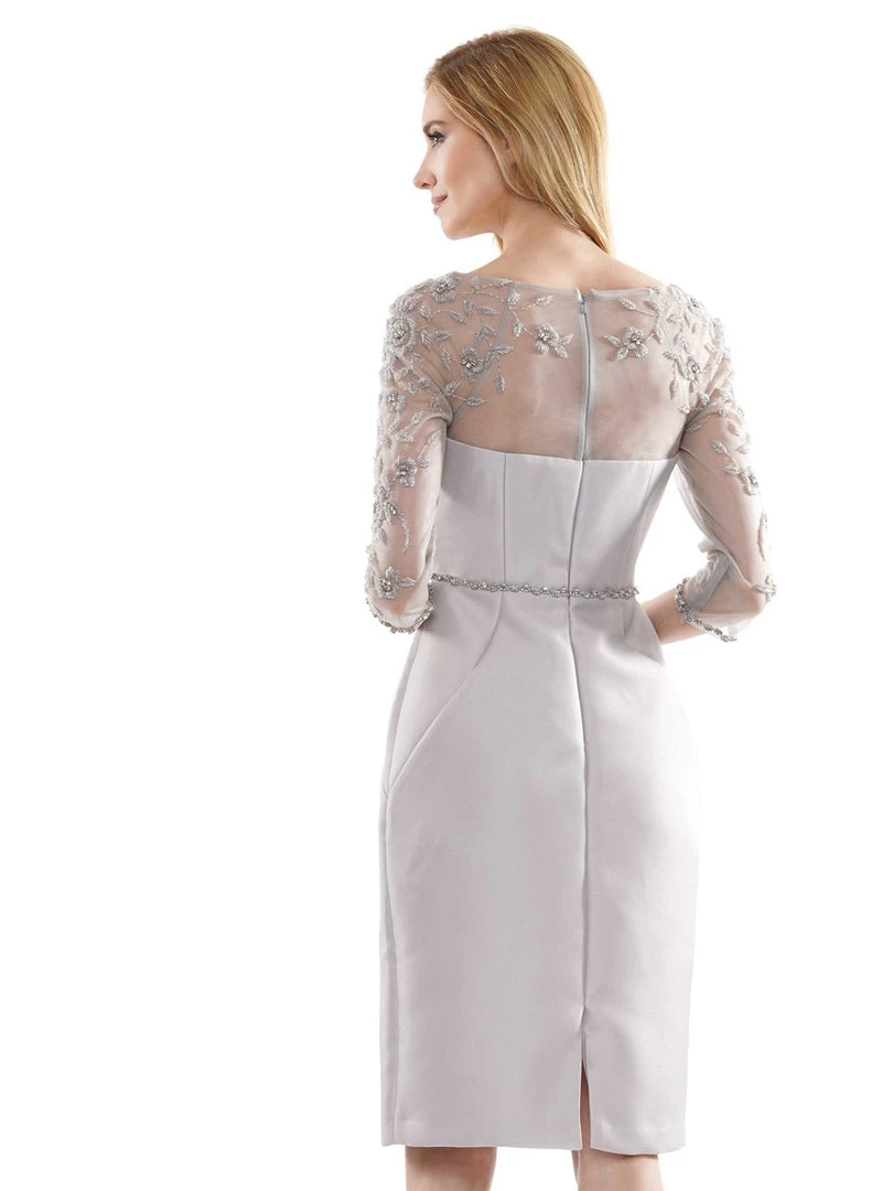 Marsoni By Colors - MV1061 V-Neck Illusion Cocktail Dress 16 Marsoni By Colors - MV1061 V-Neck Illusion Cocktail Dress