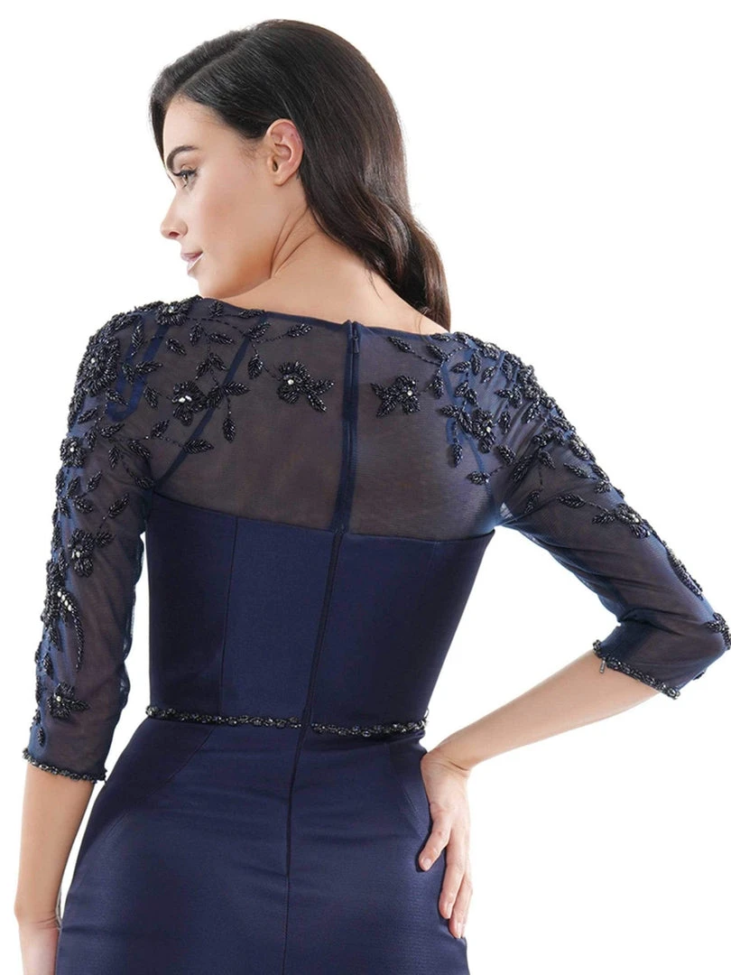 Marsoni By Colors - MV1061 V-Neck Illusion Cocktail Dress 14 Marsoni By Colors - MV1061 V-Neck Illusion Cocktail Dress