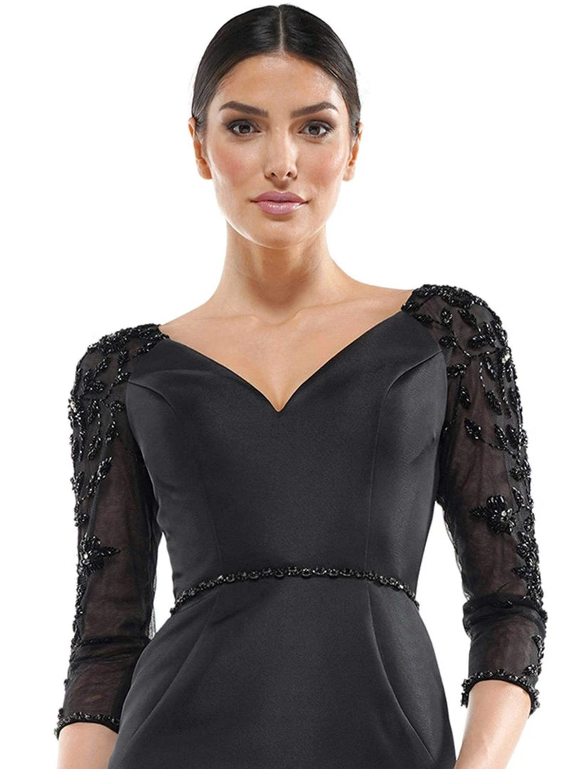 Marsoni By Colors - MV1061 V-Neck Illusion Cocktail Dress 5 Marsoni By Colors - MV1061 V-Neck Illusion Cocktail Dress