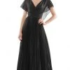 Marsoni By Colors - MV1072 V-Neck Capelet Sleeves A-Line Chiffon Gown