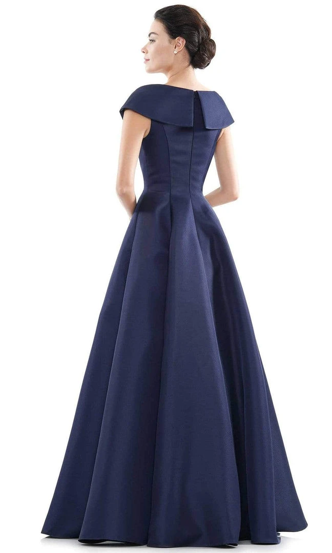 Marsoni By Colors - MV1085 V Neck Pleated A-line Gown 8 Marsoni By Colors - MV1085 V Neck Pleated A-line Gown