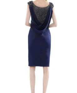 Marsoni By Colors - MV1109 V Neck Column Cocktail Dress