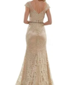 Marsoni By Colors - MV1120 Bateau Trumpet Evening Dress