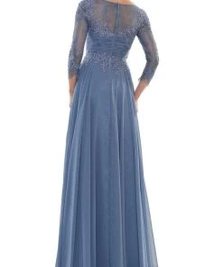 Marsoni By Colors - MV1125 V-Neck A-Line Evening Dress