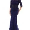 Marsoni By Colors - MV1127 Fitted Beaded Waist Evening Dress