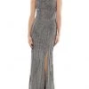 Marsoni By Colors - MV1128 Beaded High Slit Evening Gown