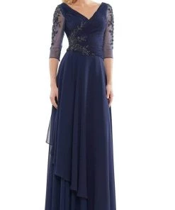 Marsoni By Colors - MV1135 Fitted A-Line Evening Dress