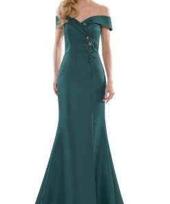 Marsoni By Colors - MV1140 Off Shoulder Trumpet Evening Dress