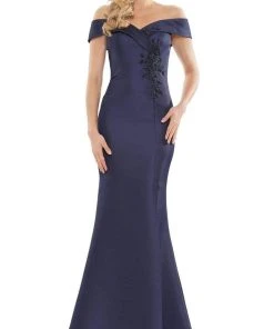 Marsoni By Colors - MV1140 Off Shoulder Trumpet Evening Dress