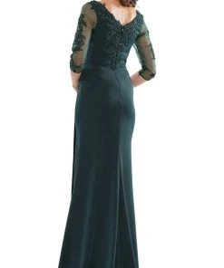 Marsoni By Colors - MV1146 Formal Pleated Bod Sheath Gown