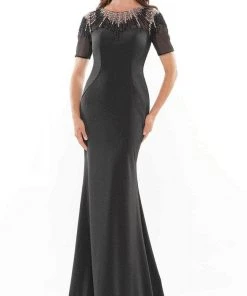 Marsoni By Colors MV1154 - Beaded Illusion Jewel Evening Gown