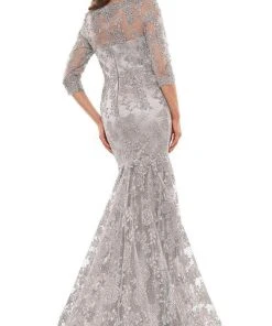 Marsoni By Colors MV1178 - Quarter Sleeves Trumpet Long Gown