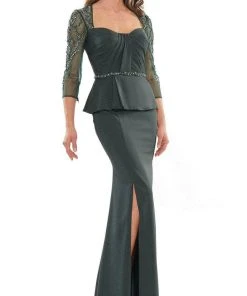 Marsoni By Colors MV1192 - Beaded Sheer Sleeve Formal Gown 8 Marsoni By Colors MV1192 - Beaded Sheer Sleeve Formal Gown