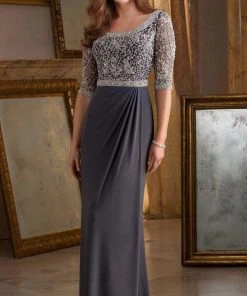 MGNY By Mori Lee - 71401 Beaded Jersey Fitted Dress