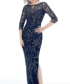 MGNY By Mori Lee - 72232 Fully Beaded Net Sheath Evening Gown
