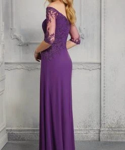 MGNY By Mori Lee - 72411 Wide Neck Soft Stretch Column Gown