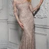 MGNY By Mori Lee - 72415 Scallop Detailed Lace Sheath Dress