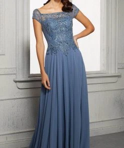 MGNY By Mori Lee - 72419 Illusion Square A-Line Evening Dress