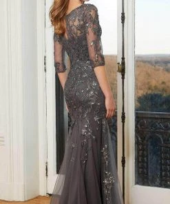 MGNY By Mori Lee 72620 - Illusion Quarter Formal Gown