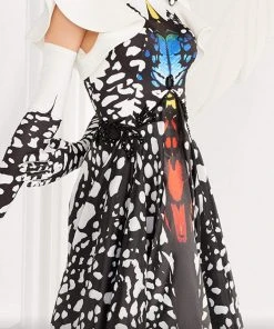 MNM COUTURE - 2592 Flutter Sleeve Printed A-Line Gown 7 MNM COUTURE - 2592 Flutter Sleeve Printed A-Line Gown