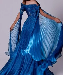 MNM Couture 2694 - Pleated A-Line Evening Gown