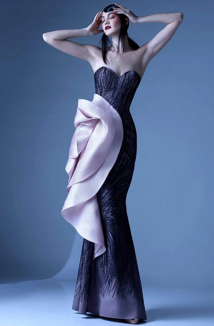 MNM Couture - G0961 Strapless Applique Sweetheart Trumpet Dress 3 MNM Couture - G0961 Strapless Applique Sweetheart Trumpet Dress