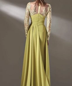 MNM COUTURE - K3893 Long Sleeves Sheath Evening Dress