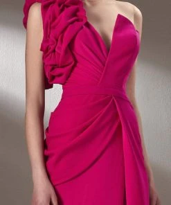 MNM COUTURE - K3904 Asymmetrical A-Line Evening Dress