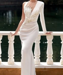 MNM Couture K3940 - Beaded Long Sleeve Evening Gown