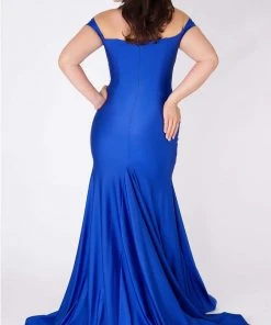 MNM COUTURE - L0044 Tapered V Neck Mermaid Gown