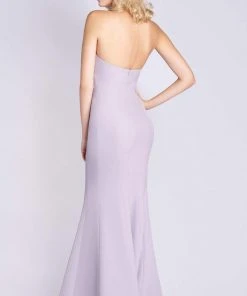 MNM COUTURE - M0004 Halter Neckline Crepe Mermaid Long Dress