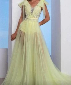 MNM COUTURE M0080 - Embellished A-Line Prom Dress