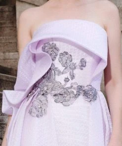 MNM COUTURE - N0304 Embellished Strapless A-line Gown