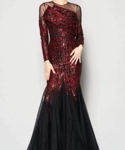 MNM COUTURE - N0362 Sequined Mermaid Creative Dress