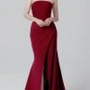 MNM COUTURE N0464 - Strapless Wrap Slit Evening Dress