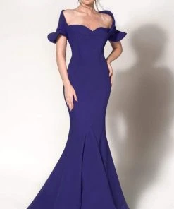 MNM Couture - Ruffle Accented Mermaid Dress 2144A