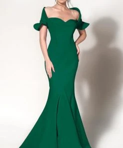 MNM Couture - Ruffle Accented Mermaid Dress 2144A