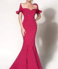 MNM Couture - Ruffle Accented Mermaid Dress 2144A