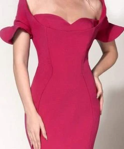 MNM Couture - Ruffle Accented Mermaid Dress 2144A